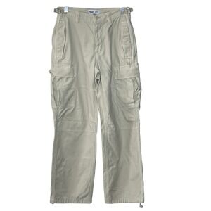 TNA Cargo Pants Khaki Utility Pockets Adjustable Waist Women's Size 0